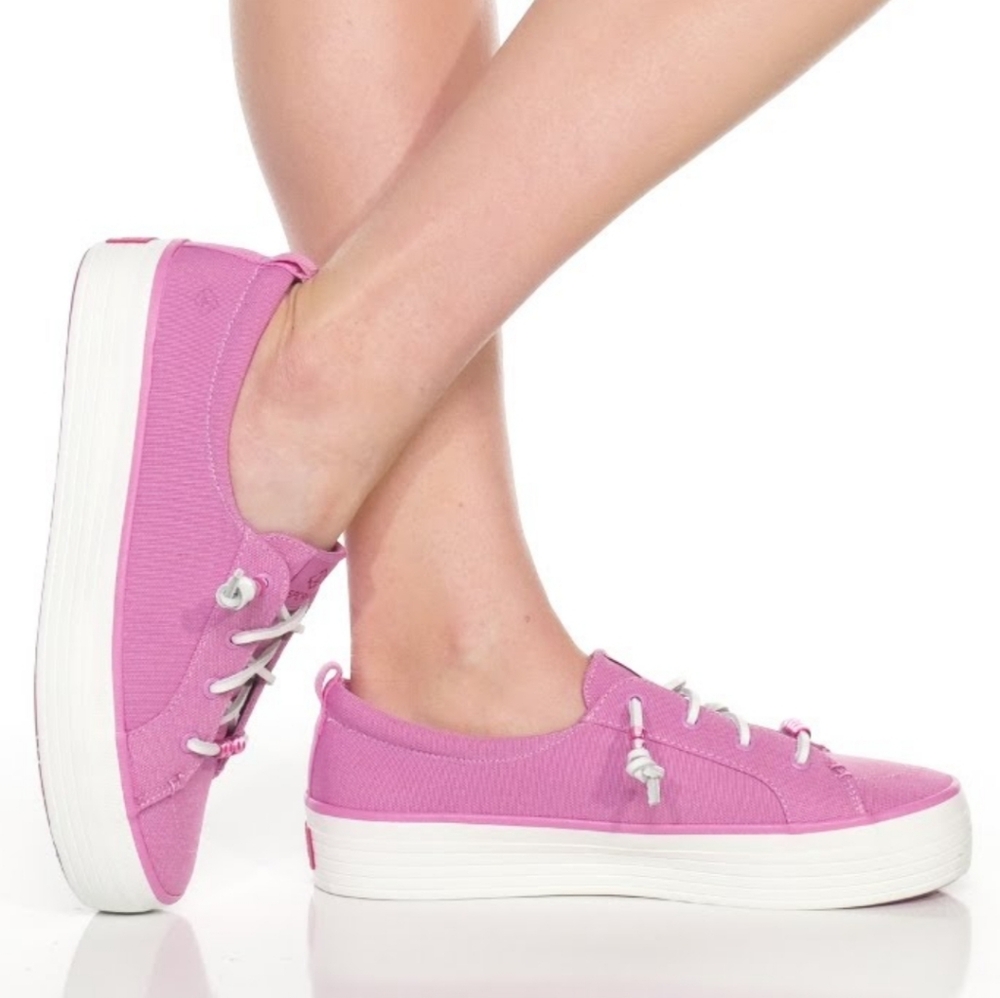 Size 6.5 Pink SPERRY Sperry Women's Crest Vibe Platform Sneakers tenner shoes